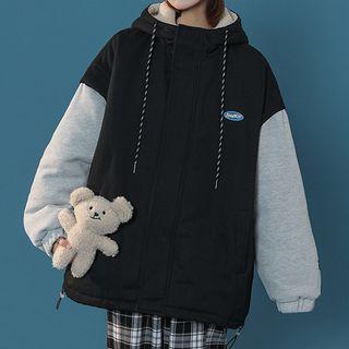 Mock Two Piece Fleece Lined Jacket