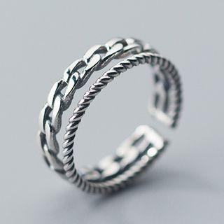 925 Sterling Silver Chain Open Ring