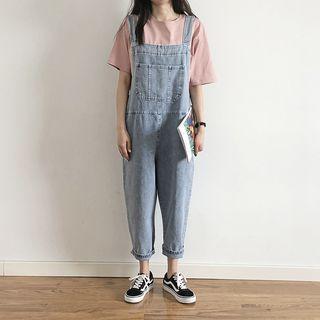 Denim Jumper Pants Blue - One Size