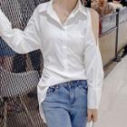 Long-sleeve Tie-beck Shirt