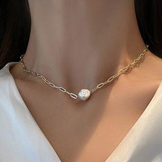 Chained Necklace 1 Pc - Gold - One Size