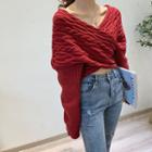 Crisscross Cable Knit Sweater