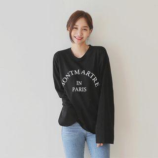 Loose-fit Long-sleeve Printed T-shirt