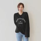 Loose-fit Long-sleeve Printed T-shirt