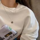 Lace-up Back Cotton Sweatshirt