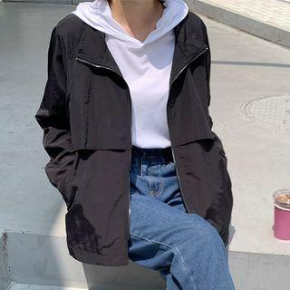 Flap-front Round-hem Jacket