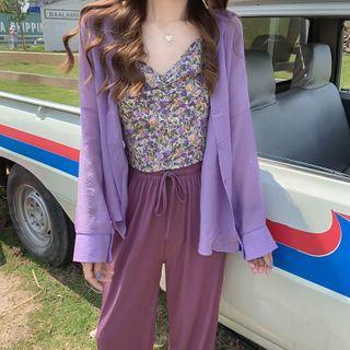 Floral Print Shirred Camisole Top / Shirt