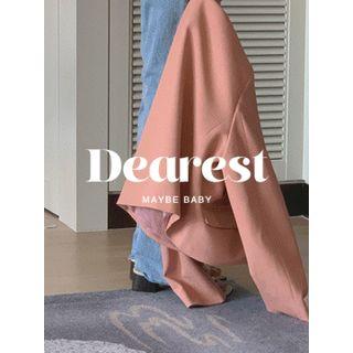 Collarless Open-front Jacket One Size