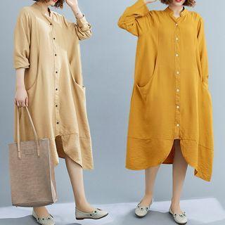 A-line Linen Shirtdress