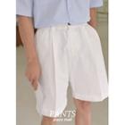 Band-waist Zip-fly Bermuda Shorts