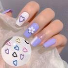 Heart Nail Art Decoration 01 - 10 Pcs - Heart - Random Colors - One Size