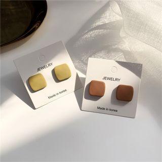 Matte Square Alloy Earring