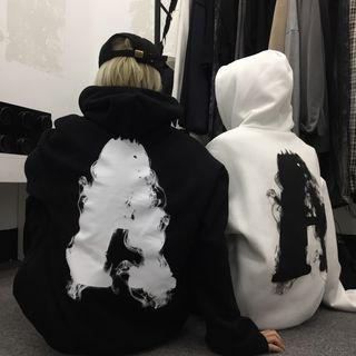 Couple Matching Letter Printed Hoodie