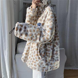 Reversible Leopard Print Fleece Zip Jacket