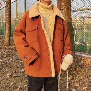 Loose-fit Fleece-lined Wool Jacket