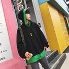 Panel Hooded Loose-fit Pullover