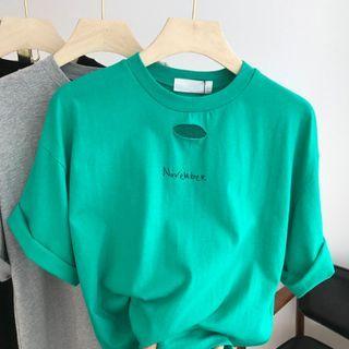 Cut Out Front Short-sleeve T-shirt