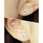 Rhinestone Ear Stud Set Of 6 One Size