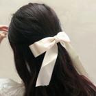 Fabric Bow Hair Clip White - One Size