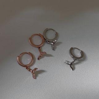 Fishtail Drop Sterling Silver Earring