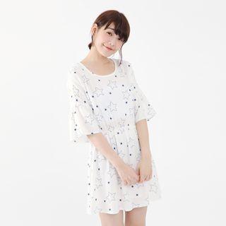 Star-print A-line Dress