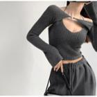 Ribbed Halter Top With Cape In 5 Colors