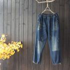 Straight-fit Baggy Jeans Denim Blue - One Size