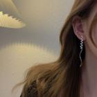 Zigzag Sterling Silver Fringed Earring