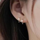 Faux Pearl Alloy Earring 1 Pr - Silver - L