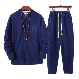 Set: Traditional Chinese Shirt + Drawstring Pants