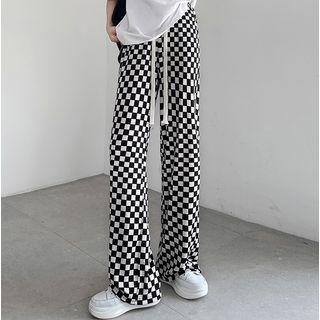 Checkerboard Wide Leg Pants (various Designs)
