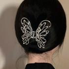 Butterfly Alloy Hair Clamp Silver - One Size