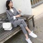 Double-breasted Blazer / Shorts / Dress Pants / Set
