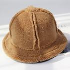 Faux Suede Fleece Bucket Hat