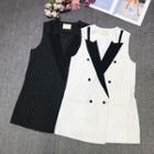 Double Breasted Pinstriped Vest