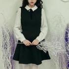 Flared Mock Two-piece Dress