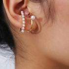 Faux Pearl Earring 1 Pair - 1933 - Gold - One Size