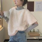 Elbow-sleeve Fleece Top