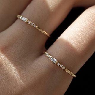 Rhinestone Thin Ring