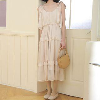 Mesh Strappy Dress As Shown In Figure - One Size