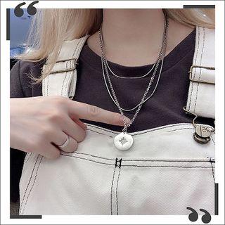 Stainless Steel Star Pendant Layered Necklace