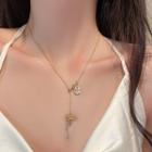 Gourd Chinese Characters Pendant Alloy Necklace Necklace - Gold - One Size