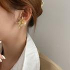 Flower Faux Pearl Ear Jacket 1 Pair - Flower Faux Pearl Ear Jacket - Gold - One Size