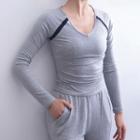 Ruched Long-sleeve Sports Top