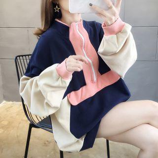 Color Panel Half-zip Pullover