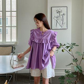 Plus Size Frilly Swing Blouse
