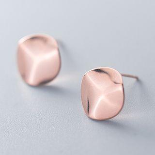 925 Sterling Silver Abstract Disc Earring