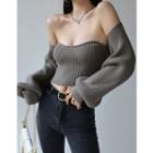 Set: Knit Shrug + Tube Top