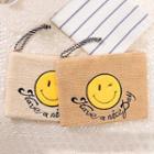 Smiley Face Embroidered Pouch