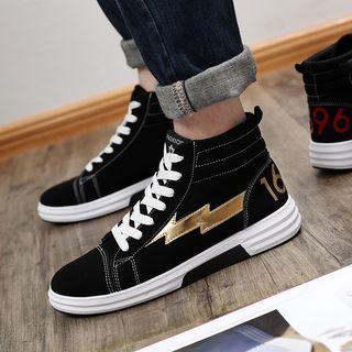 Flashlight Applique High-top Sneakers